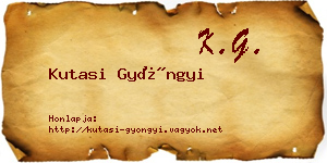 Kutasi Gyöngyi névjegykártya