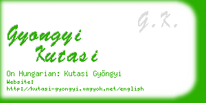 gyongyi kutasi business card